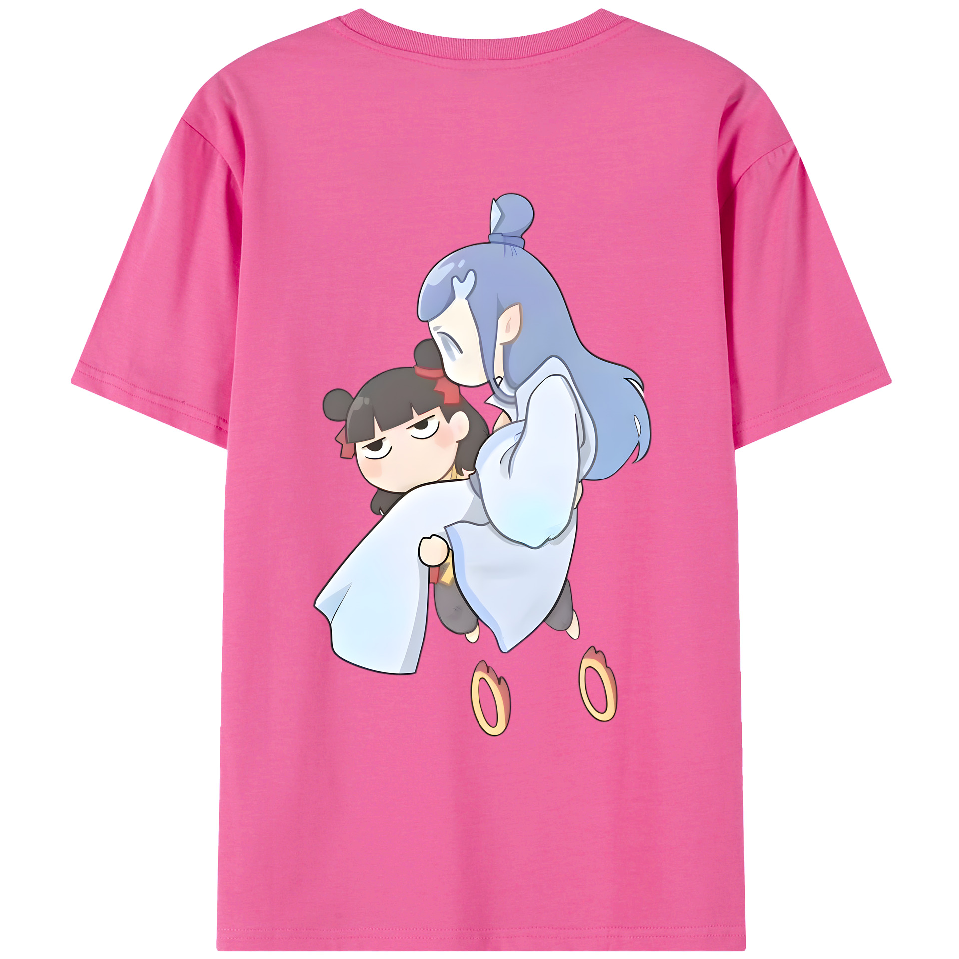 （画像用） Ne Zha 2 ナタ 魔童の大暴れ レディース半袖Tシャツ(バックプリント)